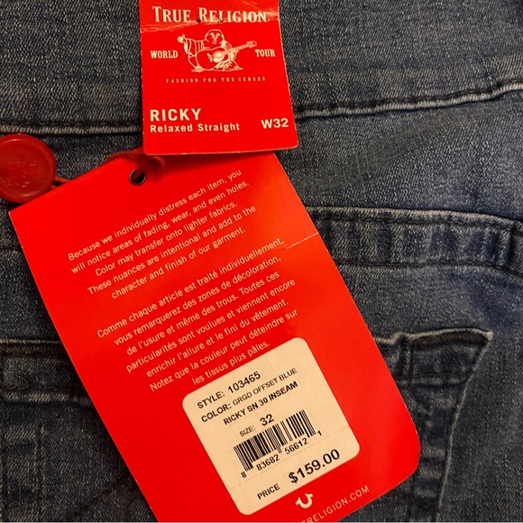 NWT True Religion Ricky Jeans - Picture 3 of 4